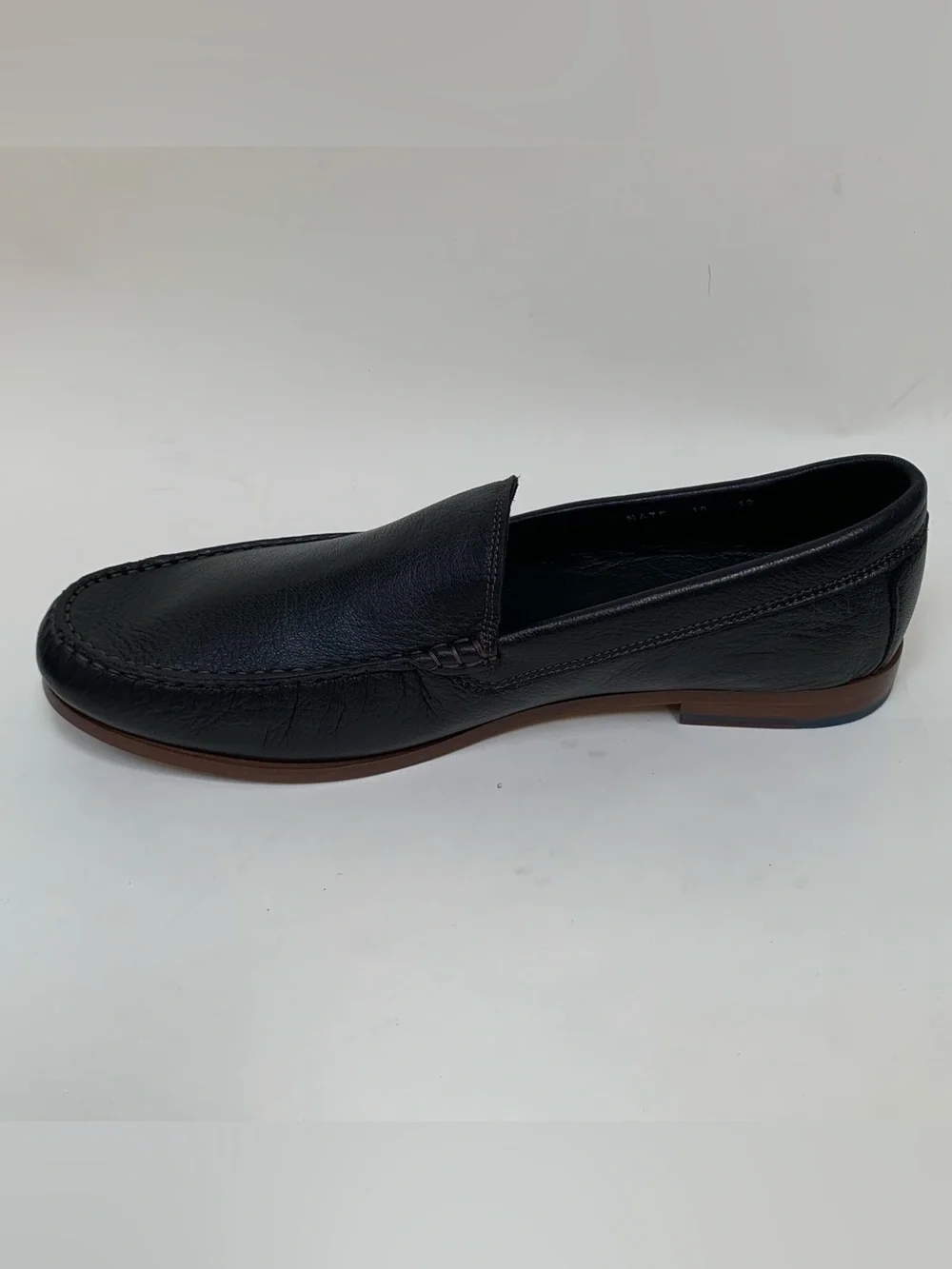 Donald J. Pliner Men's Nate Black Leather Italian Slip On Shoes Loafers Sz 12